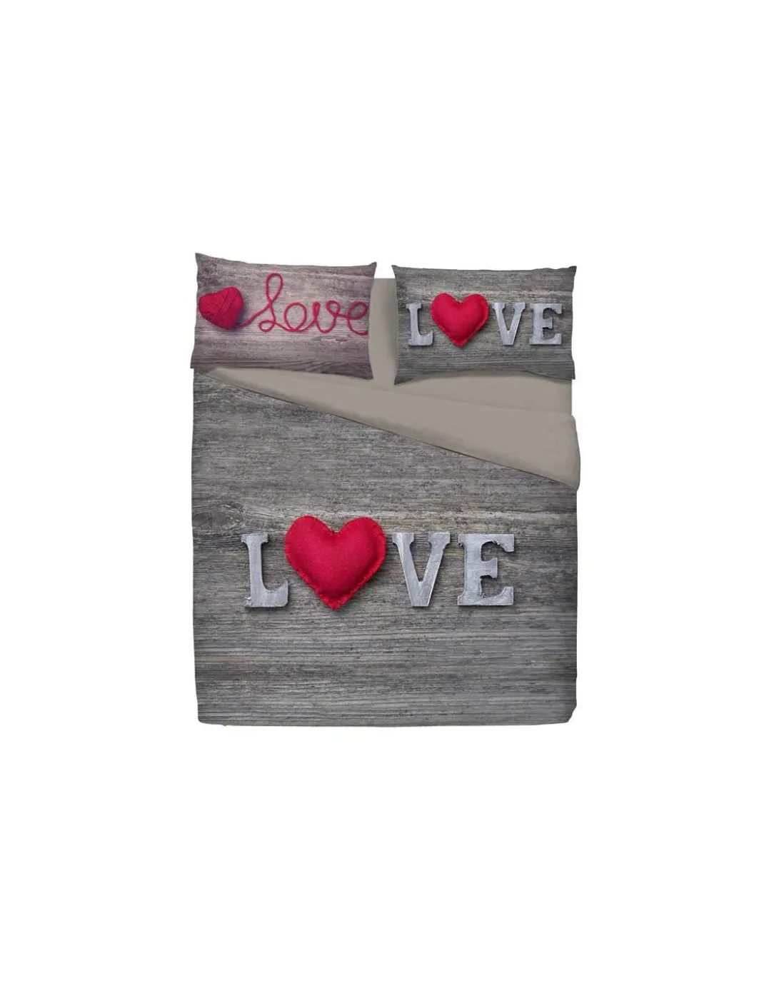 COPRIPIUMINO DAISY CUORE LOVE SHABBY TIROLESE