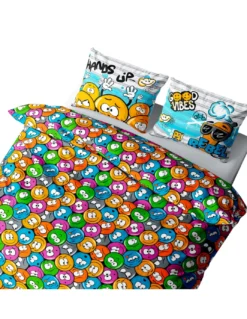 COPRIPIUMINO EMOJI faccine SMILE NEW in Puro Cotone Made in Italy