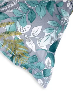 COPRIPIUMINO FOGLIA Verde in Puro cotone Made in Italy