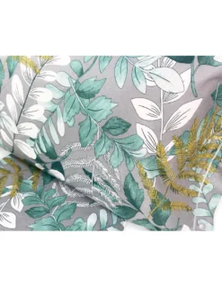 COPRIPIUMINO FOGLIA Verde in Puro cotone Made in Italy