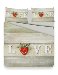 COPRIPIUMINO IMA.TEX FOTOGRAFICO CUORE SHABBY CHIC LOVE