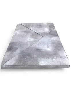 Copripiumino in Cotone Tempo di Dormire Grigio, Made in Italy, Design Astratto, Patella Antiscivolo, Lavabile in Lavatrice