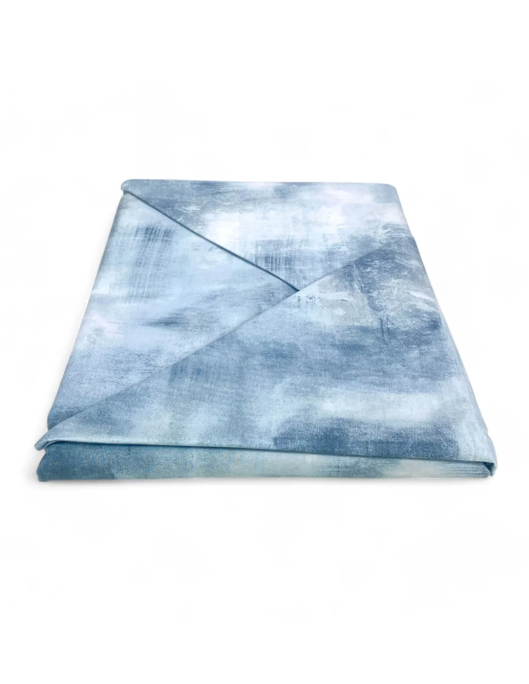 Copripiumino in Cotone Tempo di Dormire Azzurro, Made in Italy, Design Astratto, Patella Antiscivolo, Lavabile in Lavatrice