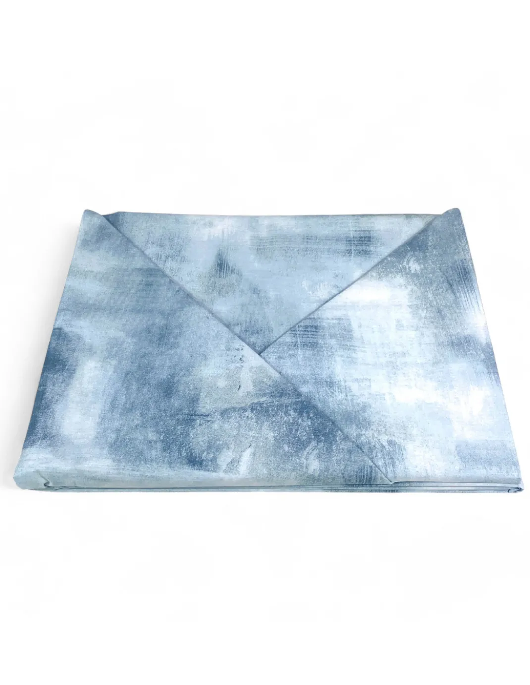 Copripiumino in Cotone Tempo di Dormire Azzurro, Made in Italy, Design Astratto, Patella Antiscivolo, Lavabile in Lavatrice