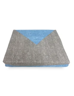 COPRIPIUMINO in flanella FLANELLATO BICOLORE Grigio e Blu in Puro Cotone