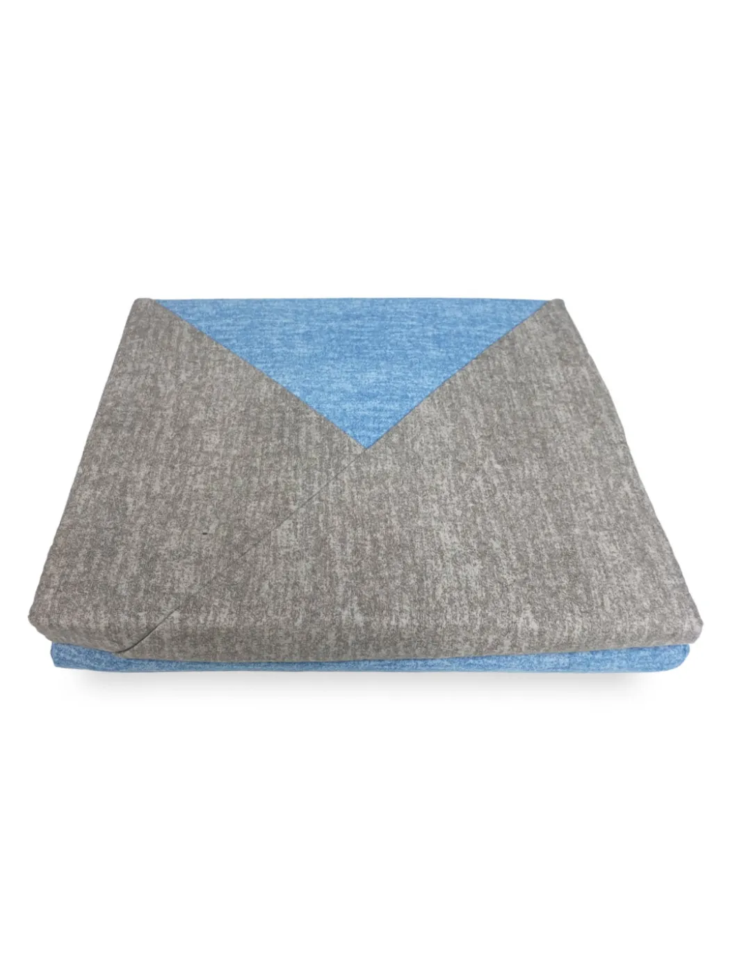 COPRIPIUMINO in flanella FLANELLATO BICOLORE Grigio e Blu in Puro Cotone