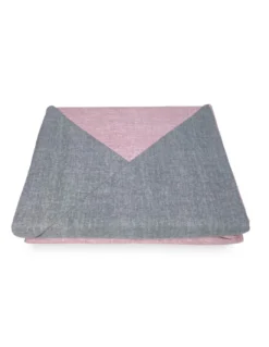 COPRIPIUMINO in flanella FLANELLATO BICOLORE Grigio e Rosa in Puro Cotone