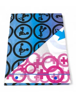 Copripiumino Kamasutra - Set Letto Erotico in Cotone 100% con Federe Double Face - Made in Italy, Idea Regalo Piccante