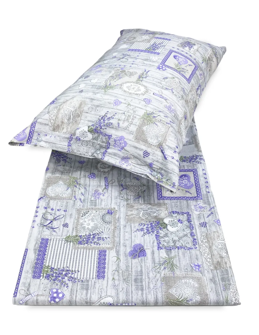 COPRIPIUMINO LAVANDA Provenzale CHÉRIE in Puro Cotone Made in Italy