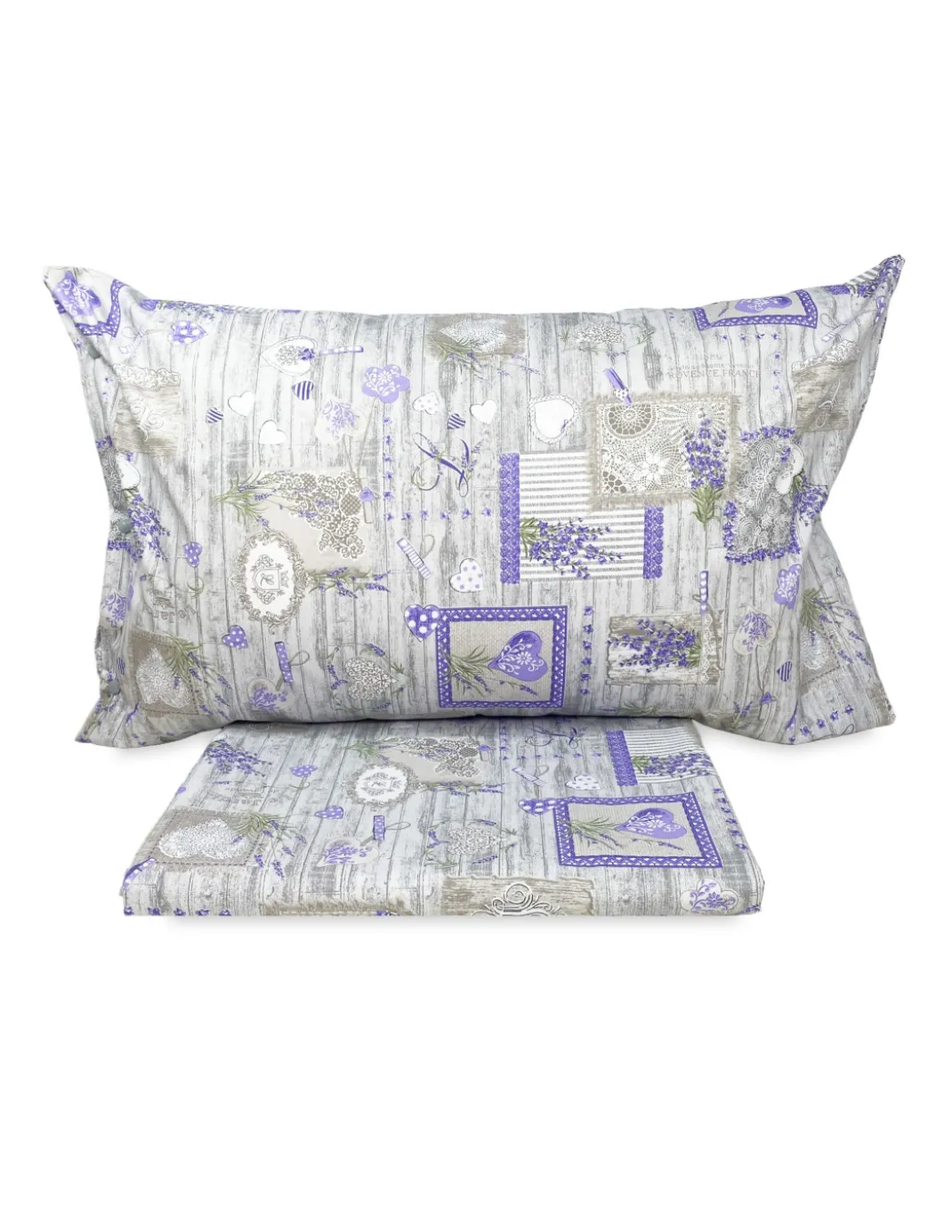 COPRIPIUMINO LAVANDA Provenzale CHÉRIE in Puro Cotone Made in Italy