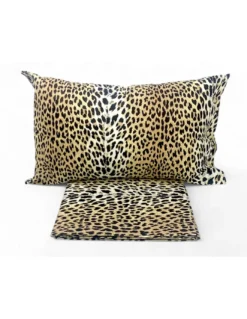 Copripiumino Leopardato - Set Letto in Puro Cotone 100% - Singolo, Piazza e Mezza, Matrimoniale - Made in Italy