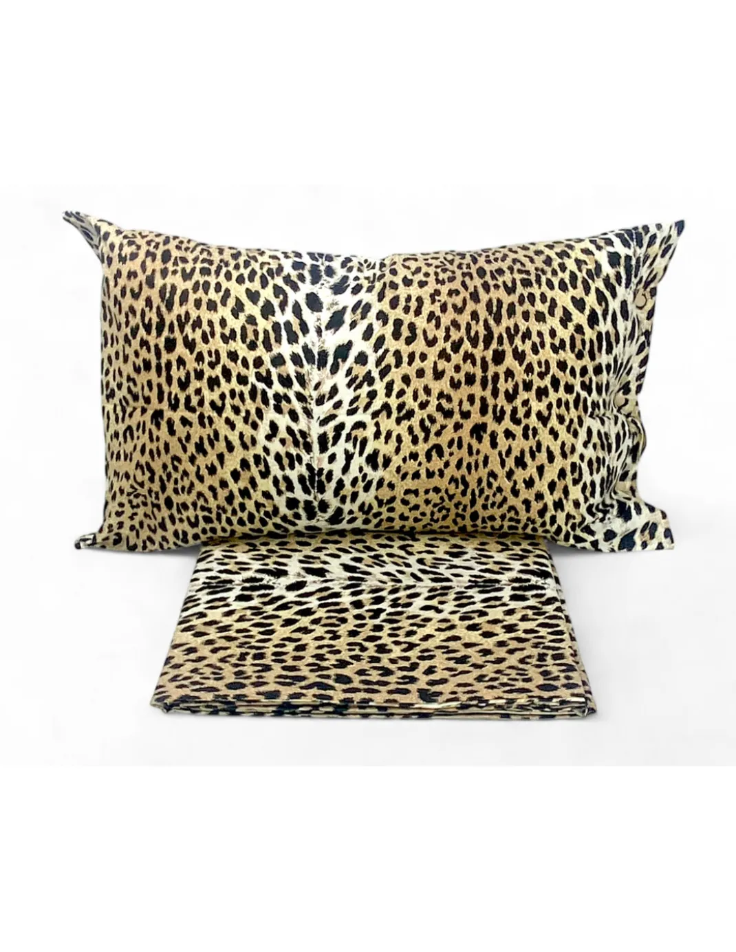 Copripiumino Leopardato - Set Letto in Puro Cotone 100% - Singolo, Piazza e Mezza, Matrimoniale - Made in Italy