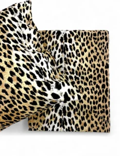 Copripiumino Leopardato - Set Letto in Puro Cotone 100% - Singolo, Piazza e Mezza, Matrimoniale - Made in Italy