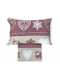 Copripiumino Matrimoniale Cuore e Baita - Flanella Cotone 100% - Anti-Pilling, con Patella Extra, Made in Italy