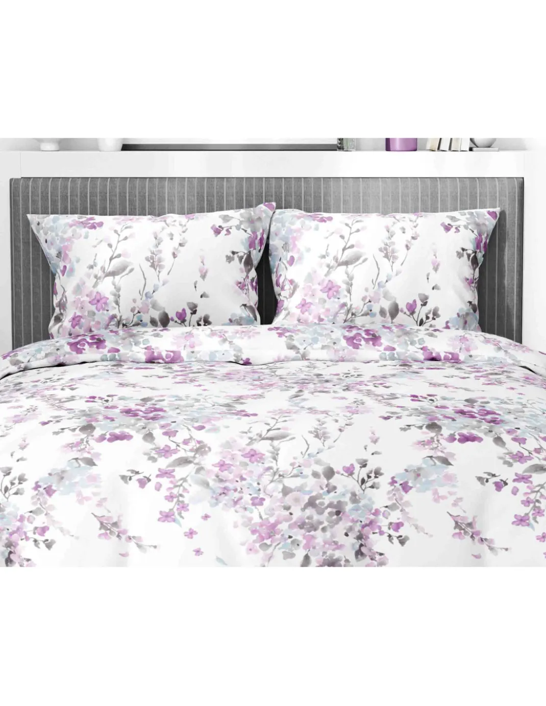 Copripiumino Matrimoniale in Flanella 250x200 cm "Tempo di Dormire" - Fiore Dipinto | Morbido, Caldo e Made in Italy