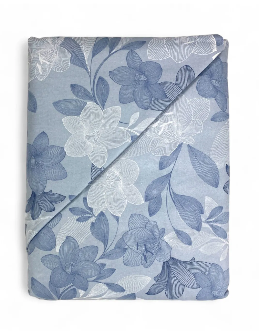 Copripiumino Matrimoniale in Flanella 250x200 cm "Tempo di Dormire" - Fiore Azzurro | Morbido, Caldo e Made in Italy