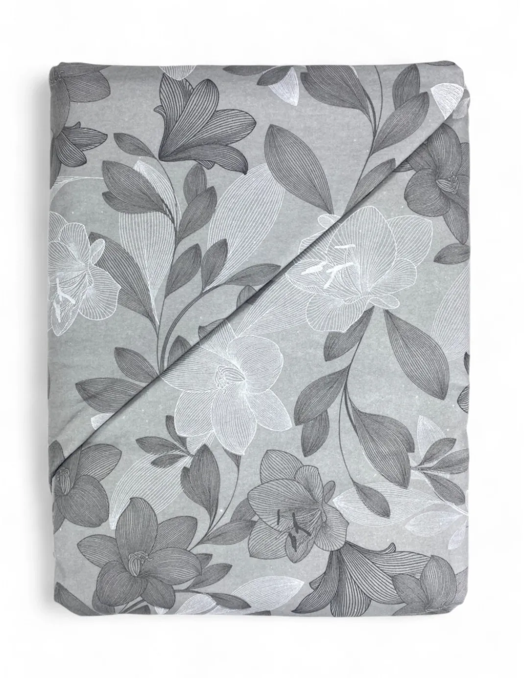 Copripiumino Matrimoniale in Flanella 250x200 cm "Tempo di Dormire" - Fiore Grigio | Morbido, Caldo e Made in Italy