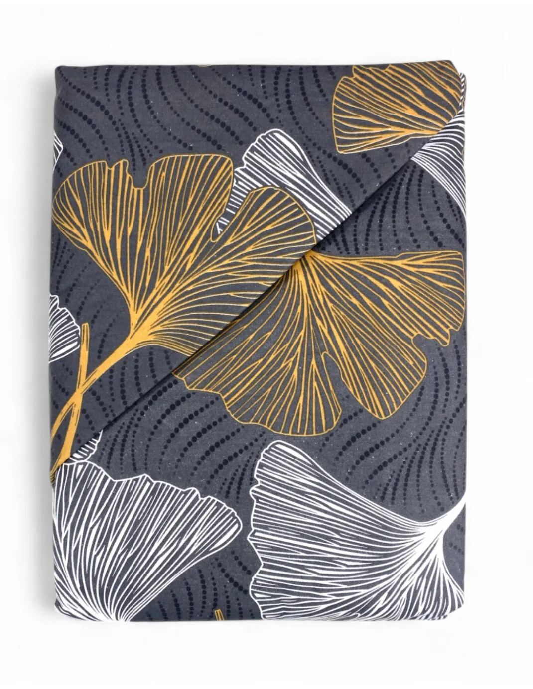 Copripiumino Matrimoniale in Flanella 250x200 cm "Tempo di Dormire" - Petali Oro | Morbido, Caldo e Made in Italy