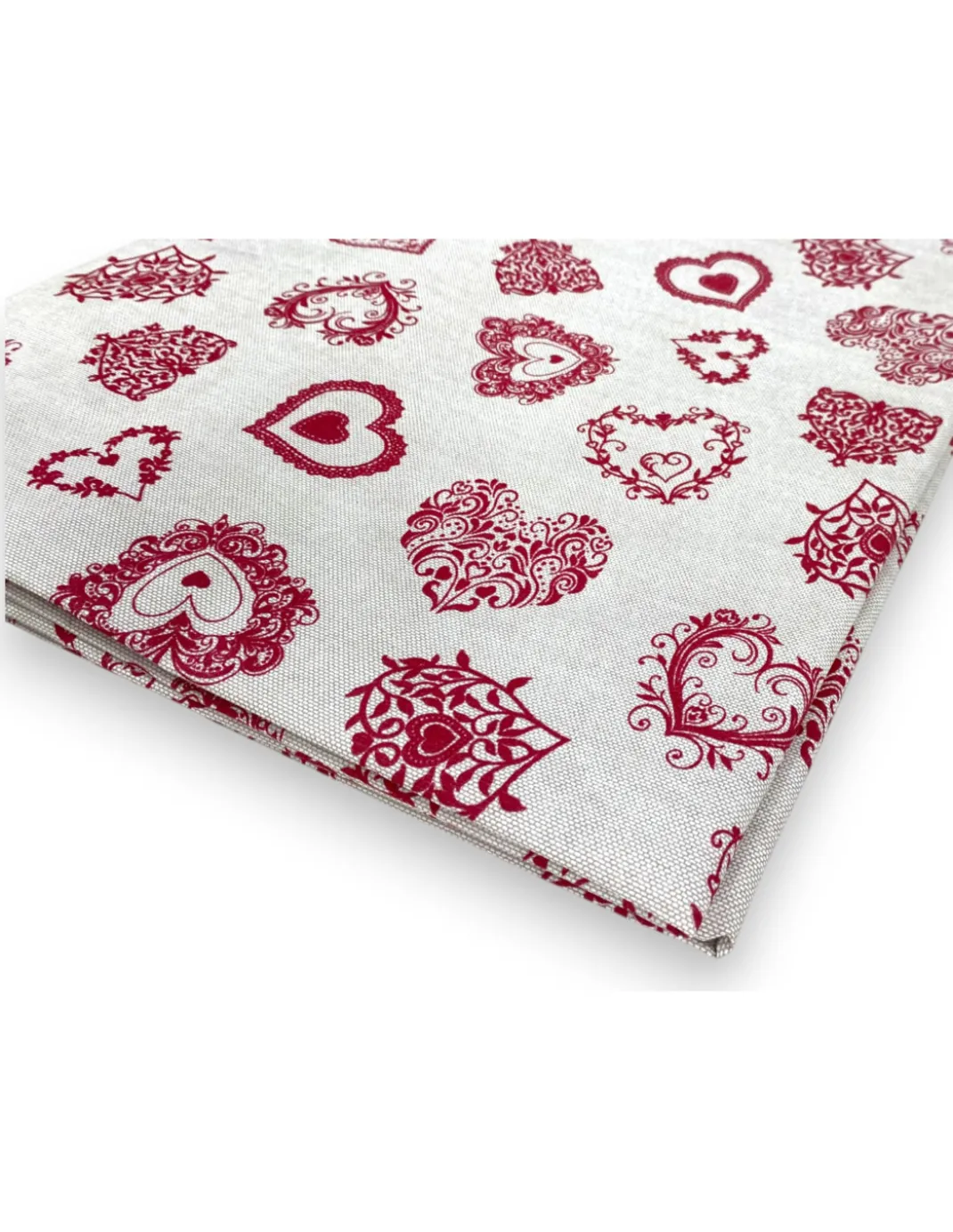 Copripiumino Miros Cuore Rosso – 100% Cotone Tirolese Made in Italy – Cuori su Entrambi i Lati