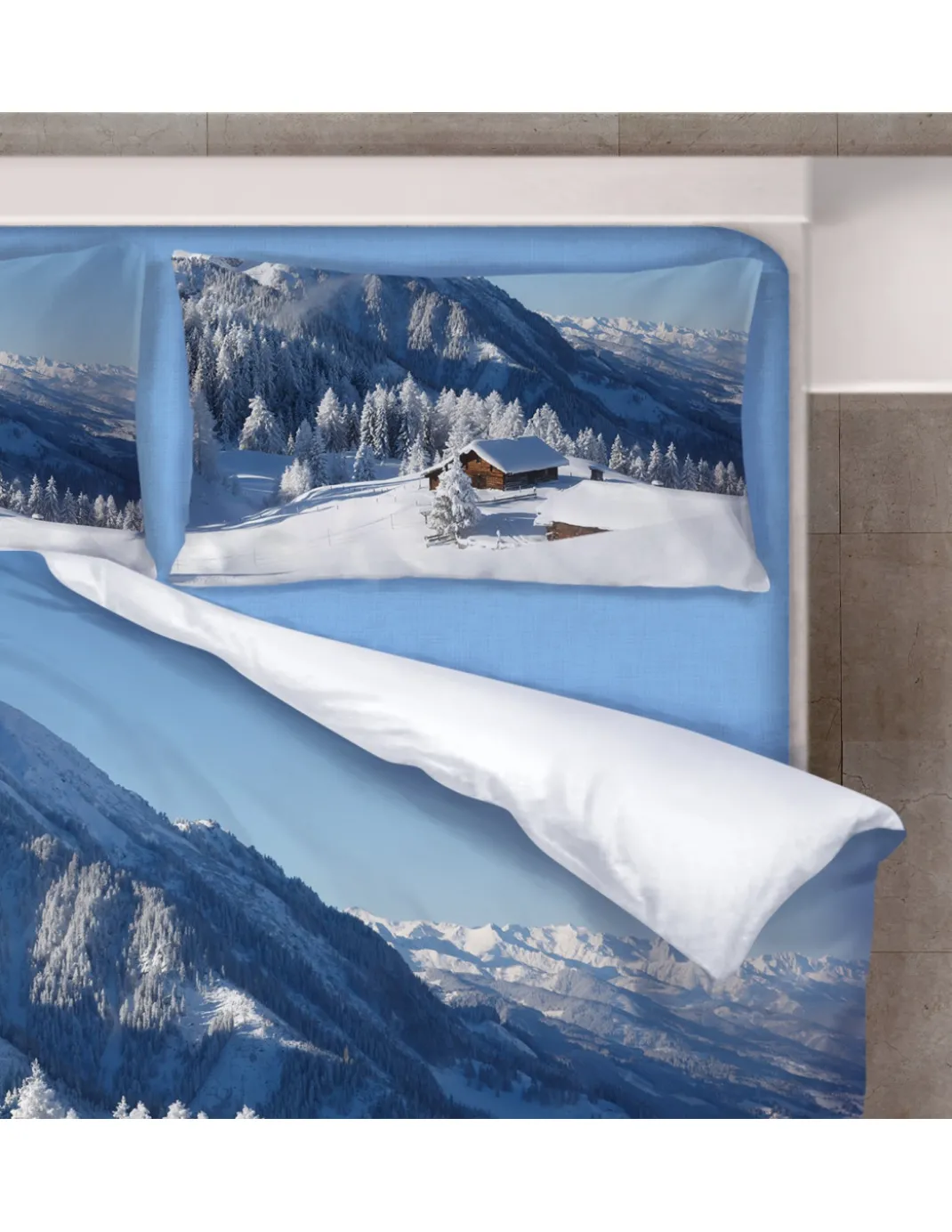 COPRIPIUMINO Rasatello HD FOTOGRAFICO BAITA neve