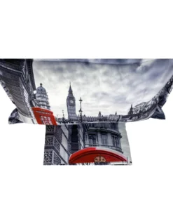 COPRIPIUMINO Rasatello HD FOTOGRAFICO Londra INGLESE cabina BIG BEN