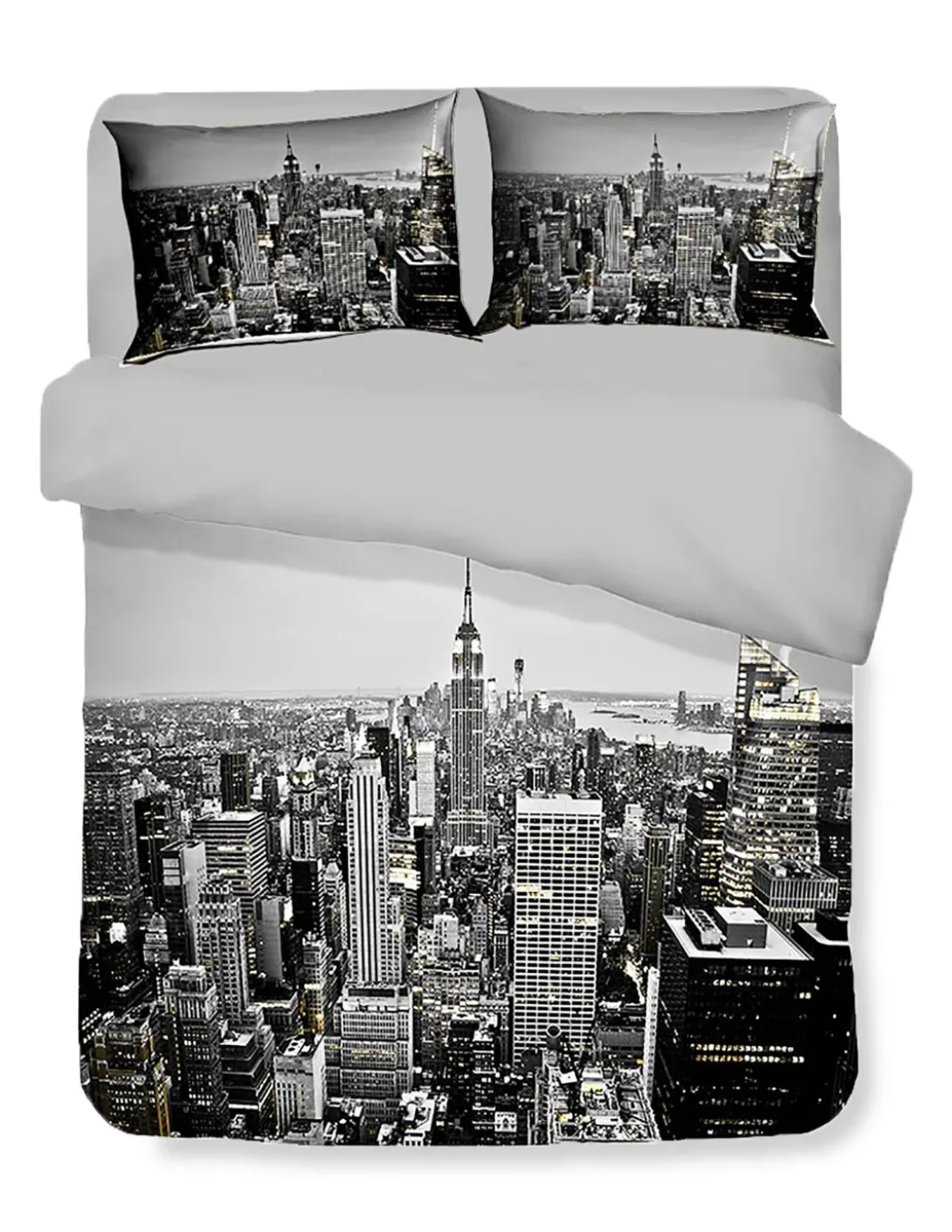 COPRIPIUMINO Rasatello HD FOTOGRAFICO grattacieli New York