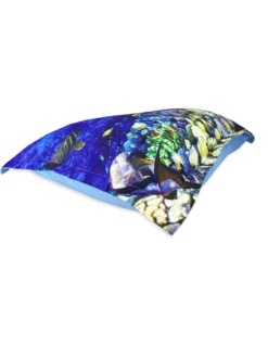 COPRIPIUMINO Rasatello HD FOTOGRAFICO pesci Tropicali BARRIERA CORALLINA