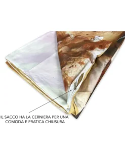 COPRIPIUMINO Rasatello HD FOTOGRAFICO CAVALLI in Corsa