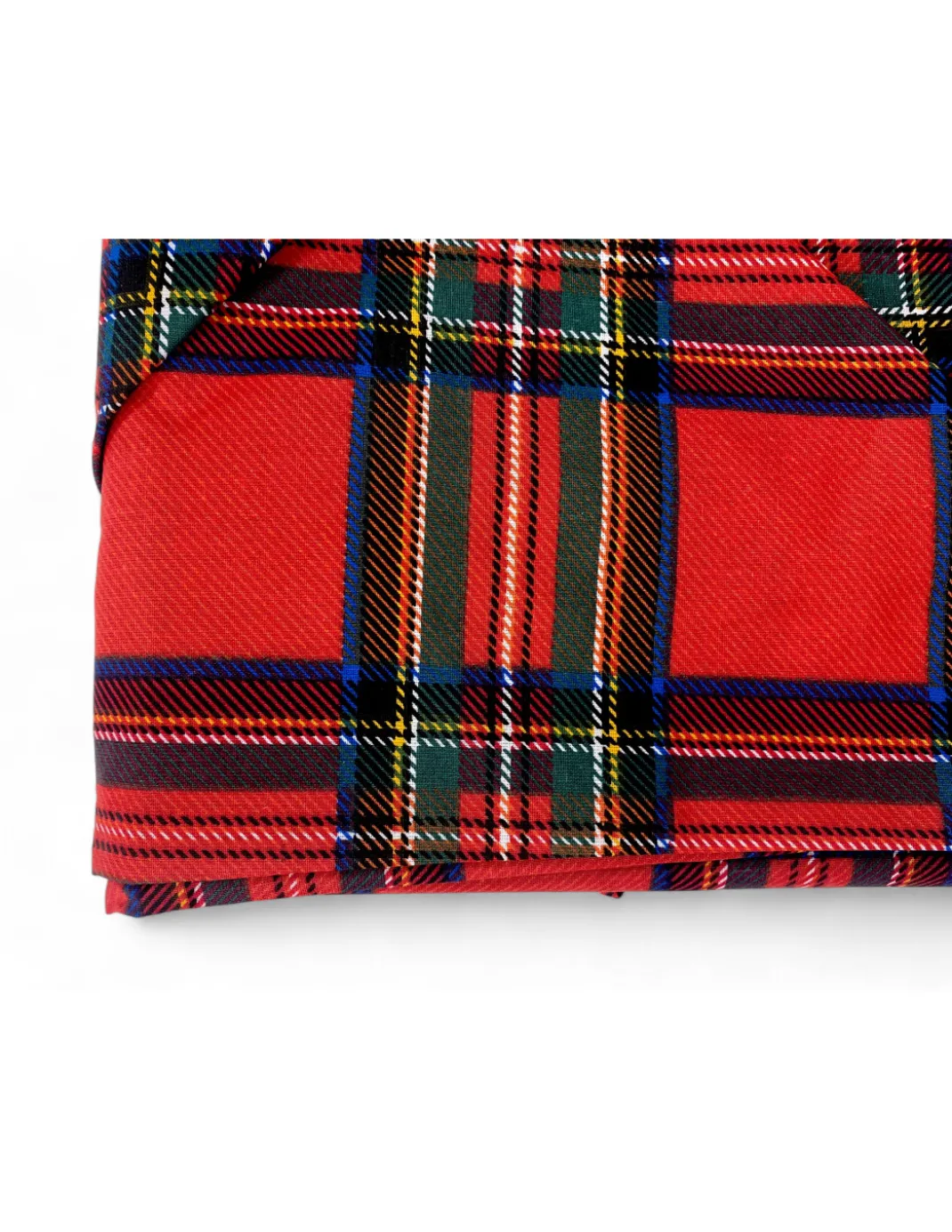 Copripiumino Scozzese Rosso - Set Letto in Puro Cotone 100% - Made in Italy, Stile Classico Tartan