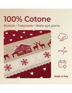 COPRIPIUMINO tirolese dis. VALBADIA ROSSO montagna