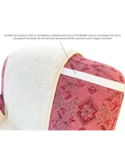 Copripoltrona in pura lana merinos artigianale Made in Italy, con tasche laterali e elastico, regalo perfetto per nonni e papà