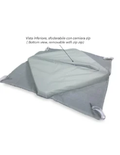 COPRISEDIA con ALI tinta unita IN TESSUTO Jacquard MODERN Grigio