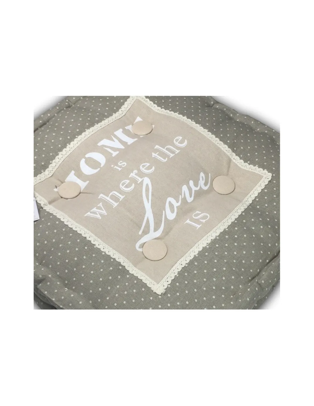 COPRISEDIA CUSCINO CASA E GIARDINO FUTON PARIS HOME IS WHERE THE LOVE CM.45X45