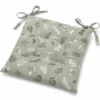 Coprisedia Herbarium Verde 40x40 Cuscino Trapuntato con Lacci in Cotone