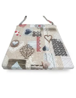 COPRISEDIA morbidone TESSUTO LONETA Tirolese SHABBY Rosso CUSCINO SEDIA sfoderabile