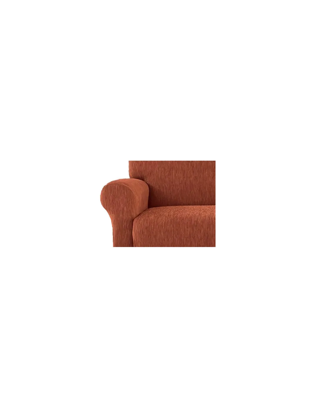 Copriseduta Divano New York Fashion Arancio - Tessuto Elasticizzato a Costine Antipilling - Made in Italy
