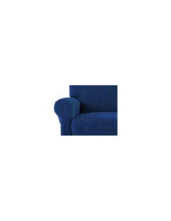 Copriseduta Divano New York Fashion Blu - Tessuto Elasticizzato a Costine Antipilling - Made in Italy