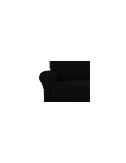 Copriseduta Divano New York Nero - Tessuto Elasticizzato a Costine Antipilling - Made in Italy