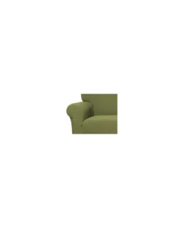 Copriseduta Divano New York Verde Kiwi - Tessuto Elasticizzato a Costine Antipilling - Made in Italy