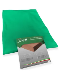 COPRITAVOLO Panno GIOCO Carte POKER JACK Verde PROTEGGI TAVOLO ritorto QUALITÀ EXTRA