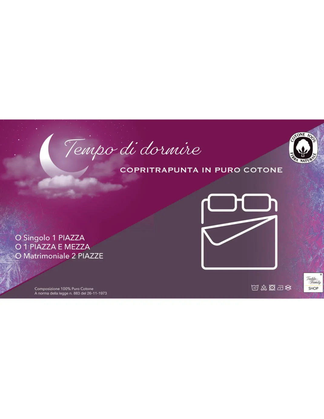 Copritrapunta in Cotone Tinta Unita Giallo Tempo di Dormire - Traspirante, Morbido, Chiusura Bottoni Clic-Clac - Made in Italy