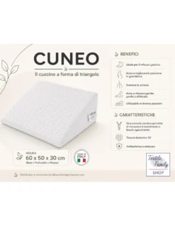 CUSCINO ad angolo TRIANGOLO A CUNEO gambe Gravidanza REFLUSSO GASTRICO per Letto E DIVANO Sostegno LOMBARE SCHIENA