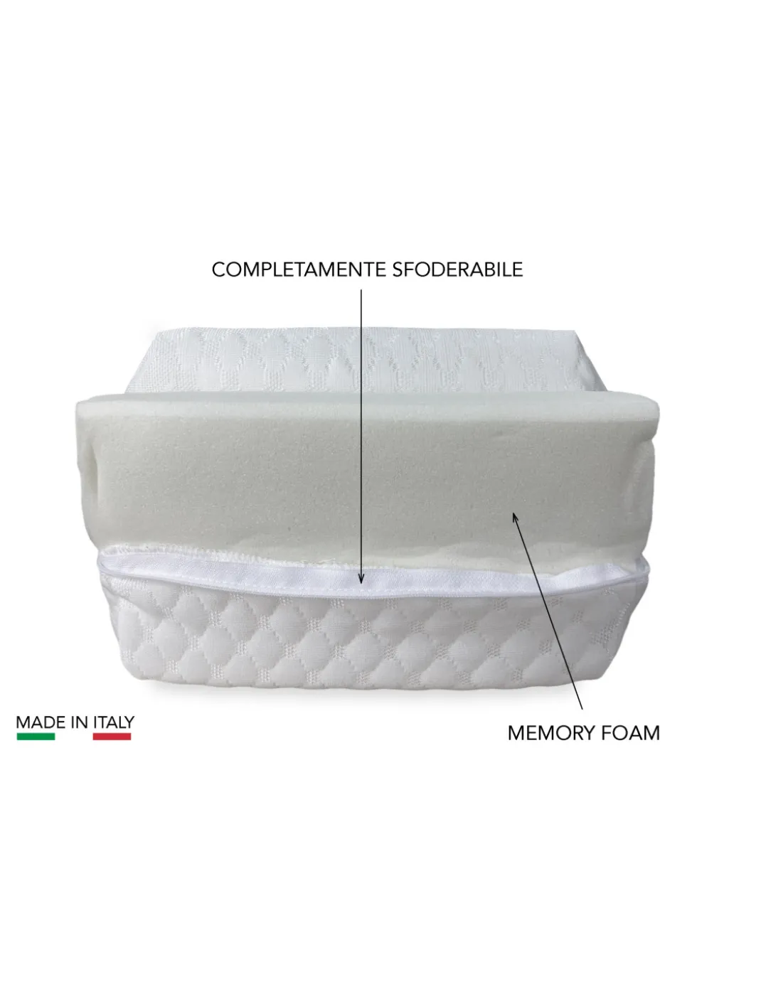 CUSCINO COLUMN © supporto GAMBE ginocchia in MEMORY per spina dorsale e gravidanza Made In Italy