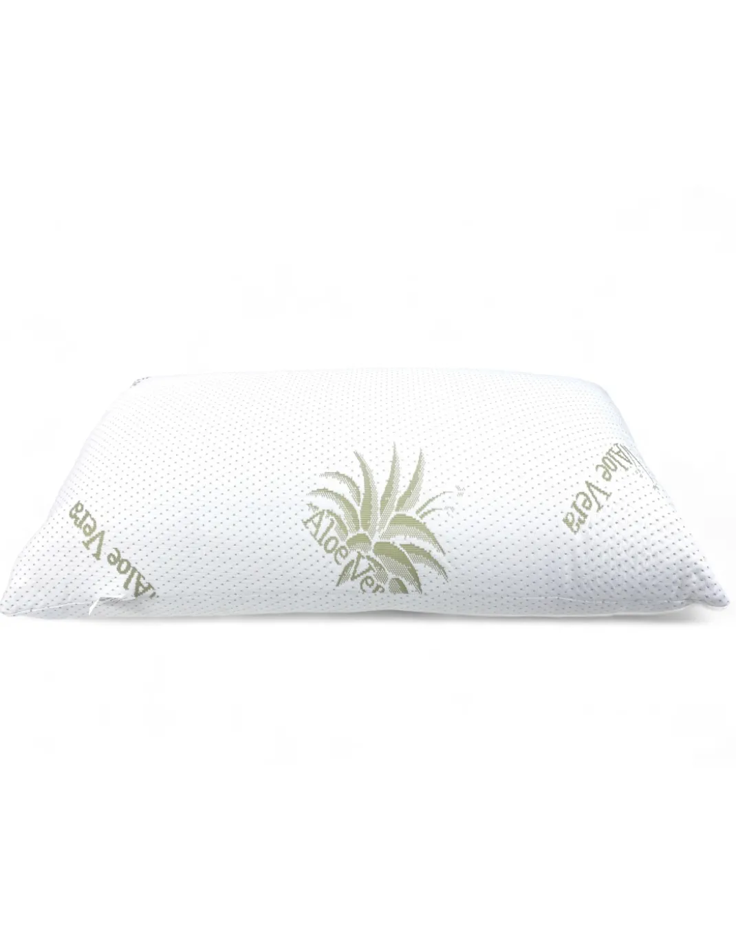 Cuscino Letto Aloe Vera con Federa Anallergica, Antibatterico, Antiacaro, Imbottitura in Fibre e Cotone, 42x72cm, Spessore 20cm