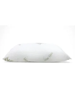 Cuscino Letto Aloe Vera con Federa Anallergica, Antibatterico, Antiacaro, Imbottitura in Fibre e Cotone, 42x72cm, Spessore 20cm
