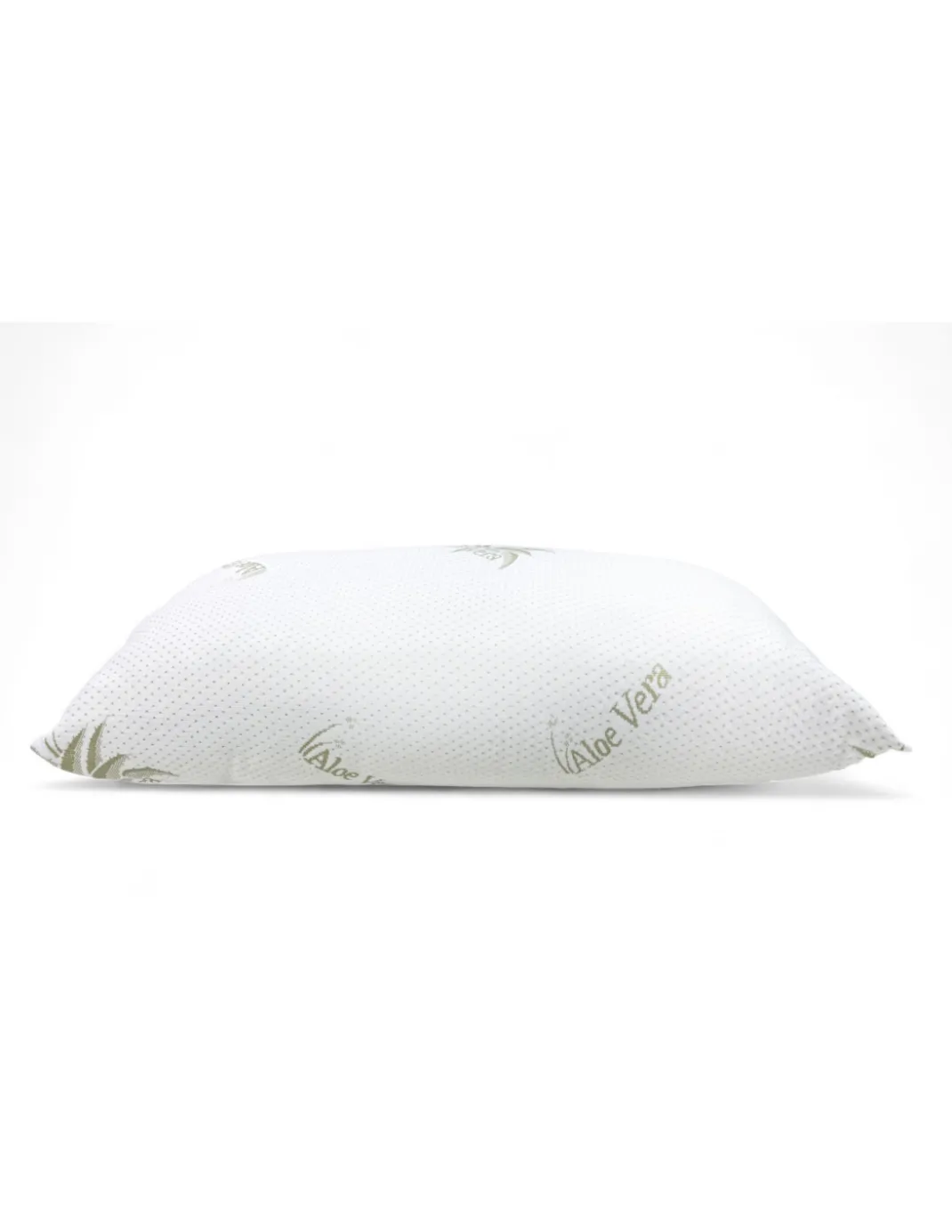 Cuscino Letto Aloe Vera con Federa Anallergica, Antibatterico, Antiacaro, Imbottitura in Fibre e Cotone, 42x72cm, Spessore 20cm