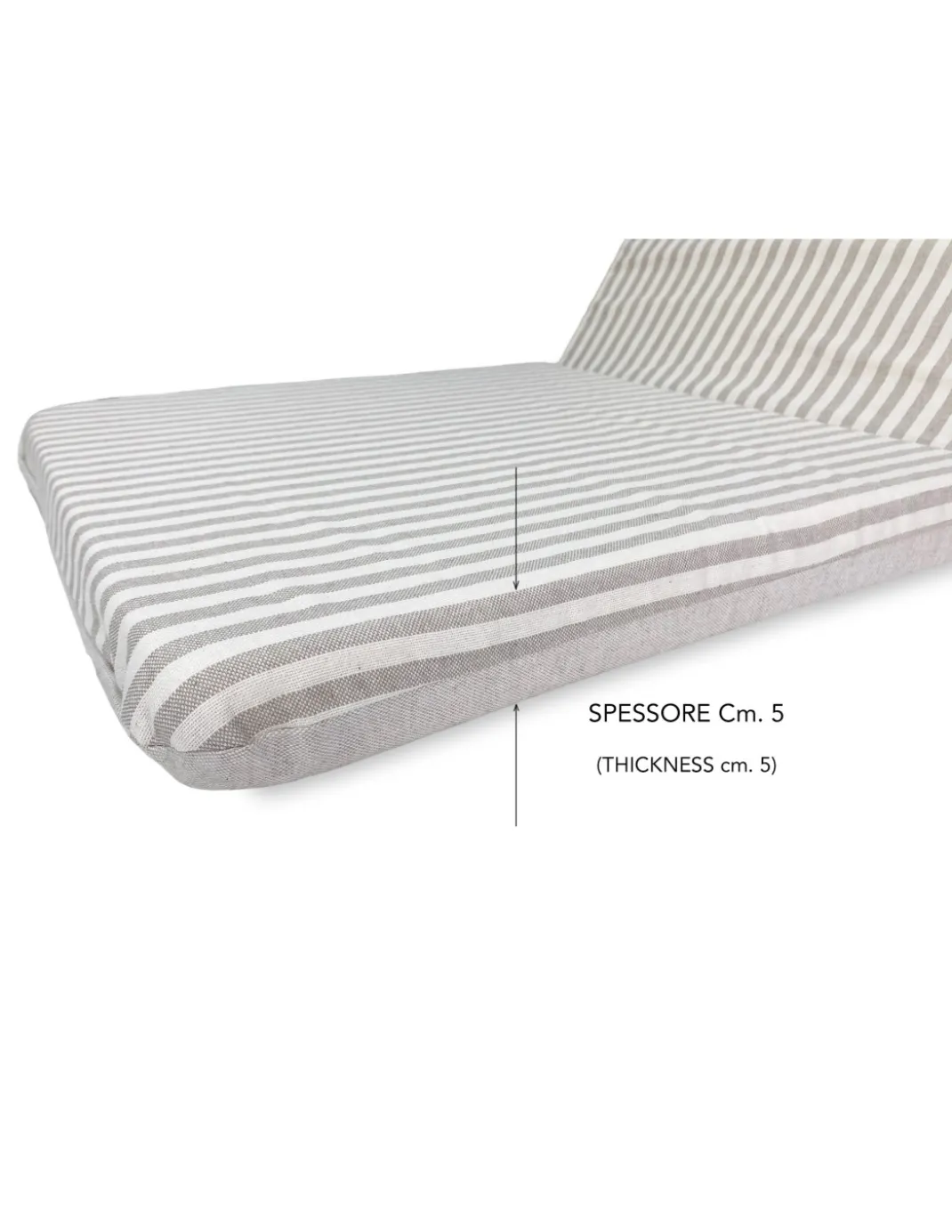 CUSCINO Sdraio LETTINO Sfoderabile cm. 60X180X5 da ESTERNO QUALITA Extra