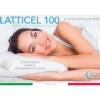 Cuscino viscoelastico Latticel 100, traspirante e anatomico con memoria di forma - Ipoallergenico e morbido, bianco, 45 x 75 cm