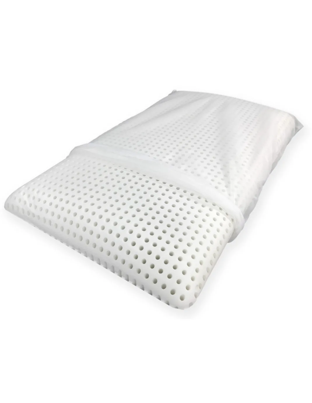 Cuscino viscoelastico Latticel 100, traspirante e anatomico con memoria di forma - Ipoallergenico e morbido, bianco, 45 x 75 cm