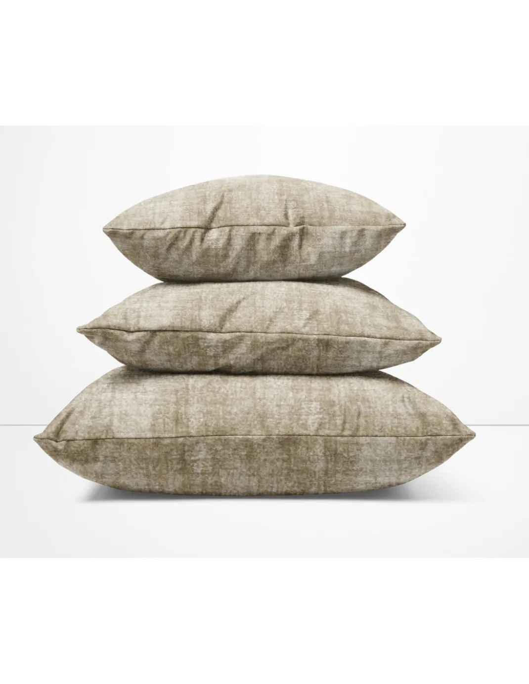 Federe perCuscino ARREDO VELVET BEIGE Tortora in Morbido tessuto Vellutato Antimacchia cm. 40 - 50 - 60 Made in Italy